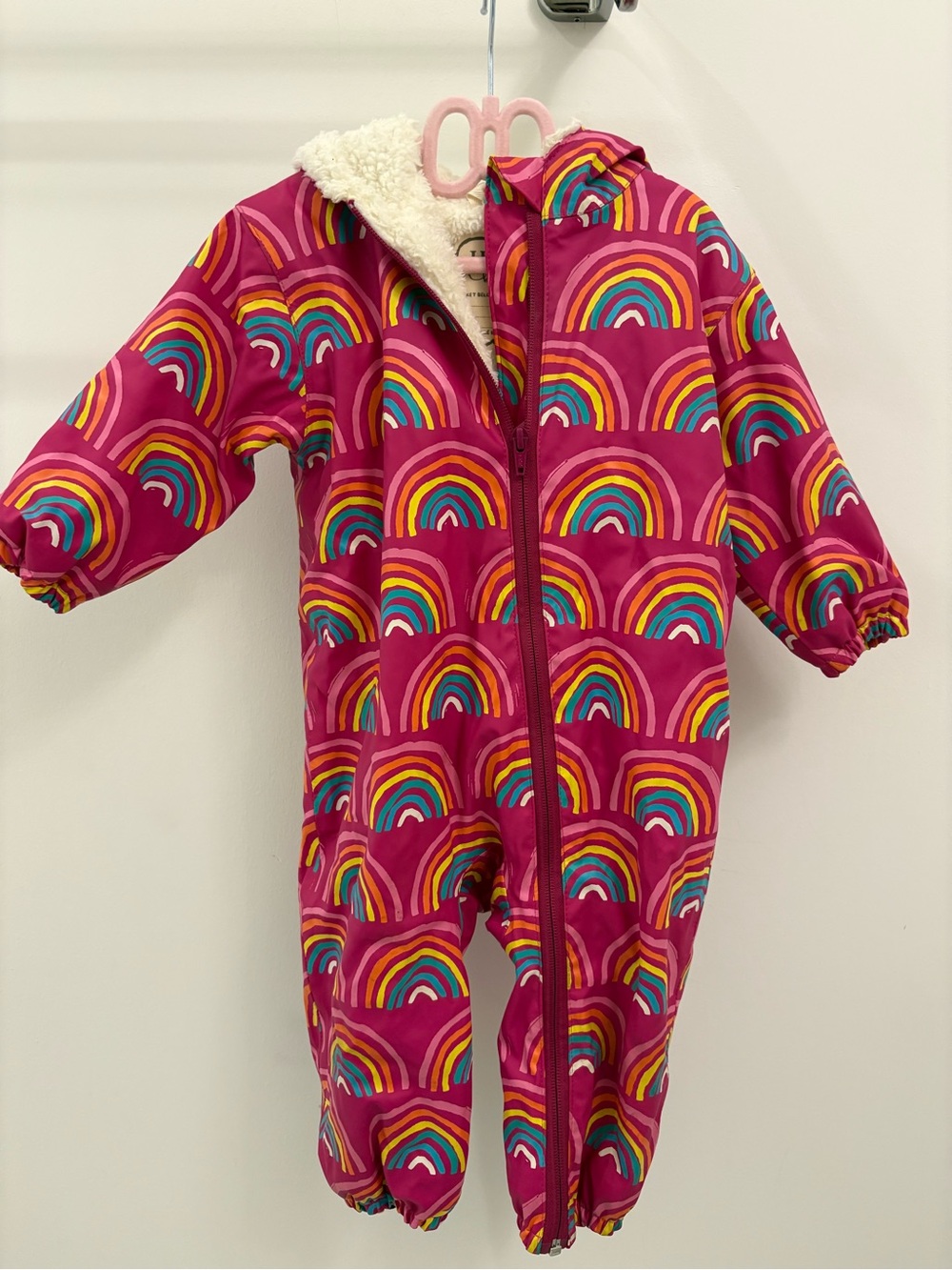 Hatley Rainbow Fleece-Lined One-Piece Rainsuit